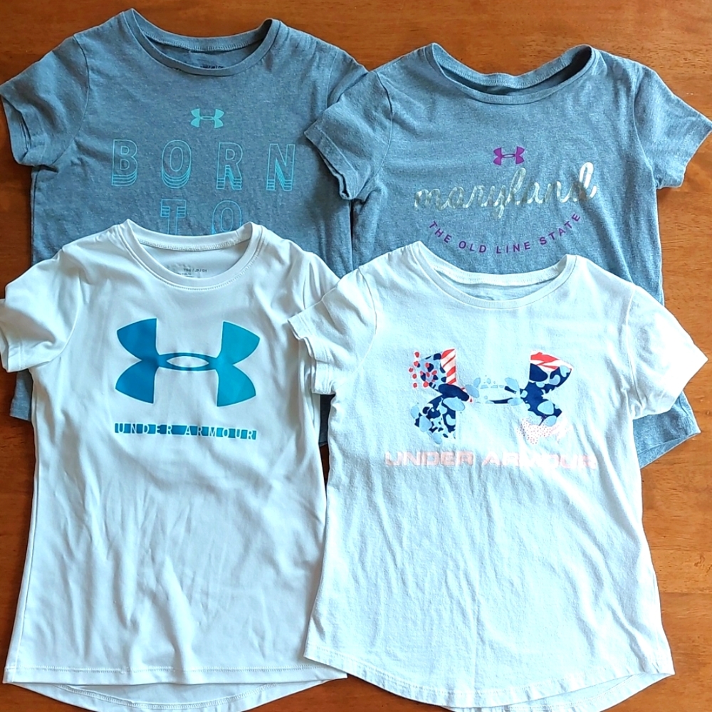 SOLD Under Armour Youth Small HeatGear Shirts Bundle of 4